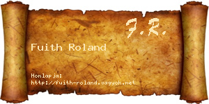 Fuith Roland névjegykártya