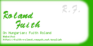 roland fuith business card